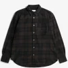 Norse Projects SHIRTING^Algot Relaxed Wool Check Shirt Espresso