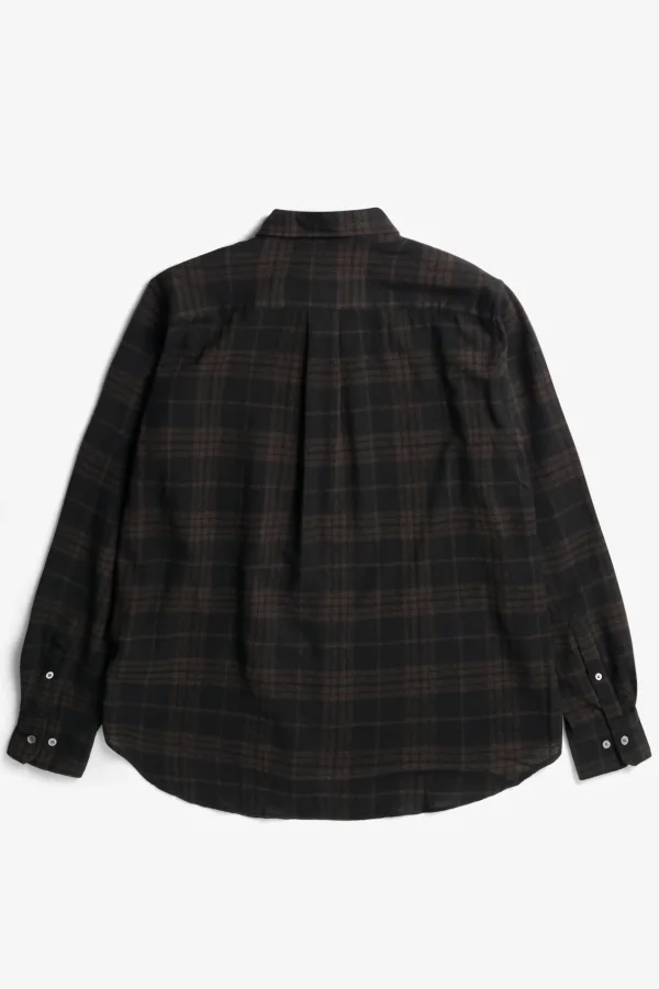 Norse Projects SHIRTING^Algot Relaxed Wool Check Shirt Espresso