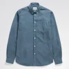 Norse Projects SHIRTING^Anton Light Twill Shirt Steel Blue