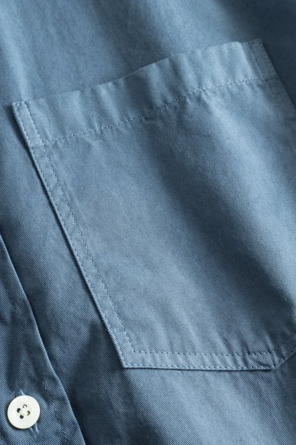 Norse Projects SHIRTING^Anton Light Twill Shirt Steel Blue