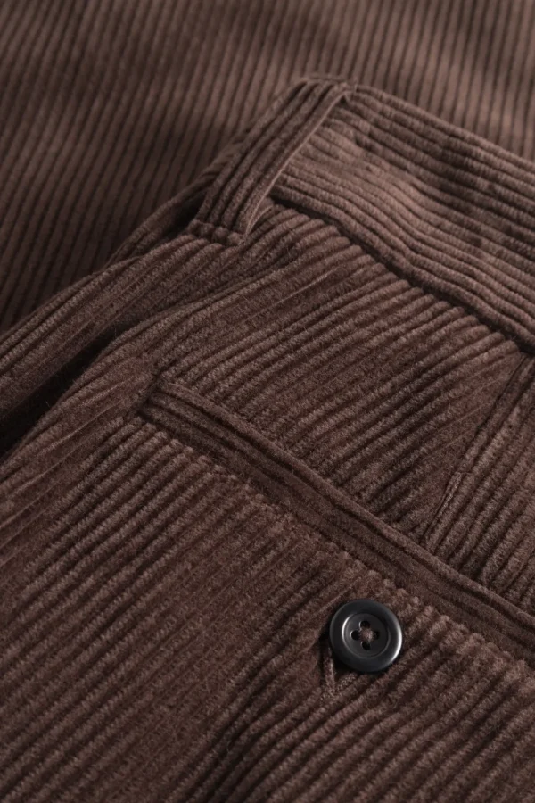 Norse Projects TROUSERS^Aros Regular Wide Wale Corduroy Chino Espresso