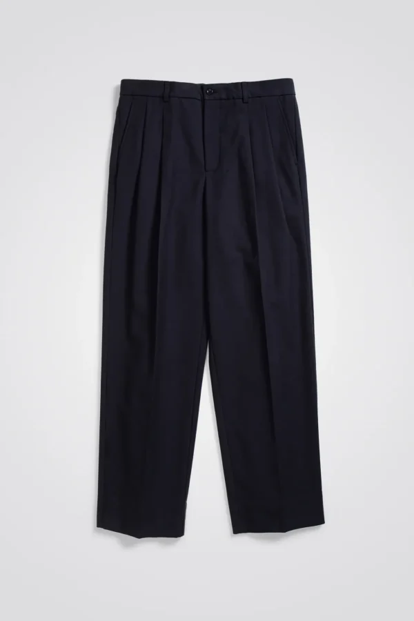Norse Projects TROUSERS^Benn Relaxed Pleated Trouser Dark Navy