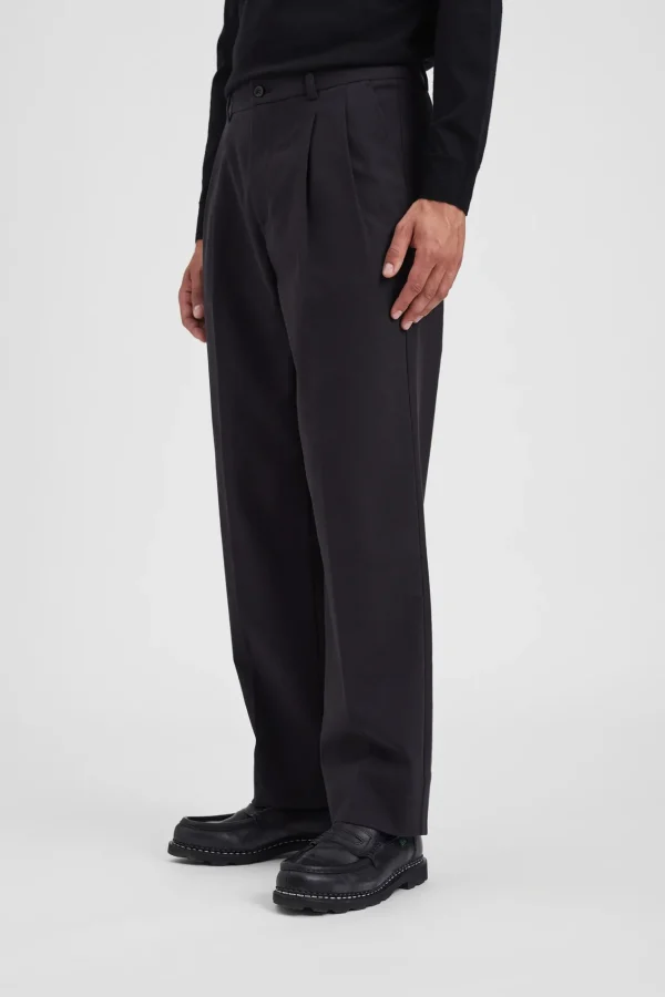 Norse Projects TROUSERS^Benn Relaxed Pleated Trouser Dark Navy