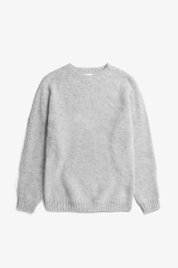 Norse Projects KNITWEAR^Birnir Brushed Lambswool Light Grey Melange
