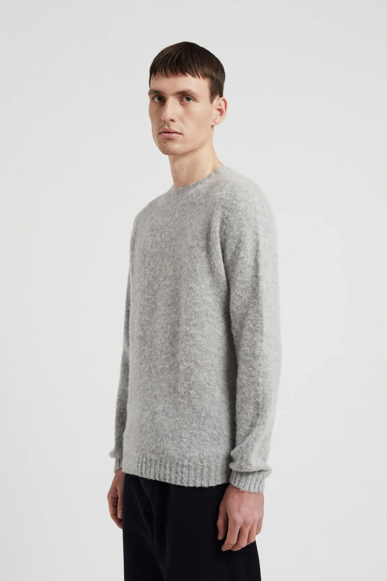 birnir_brushed_lambswool_3.webp Norse Projects KNITWEAR^Birnir Brushed Lambswool Light Grey Melange