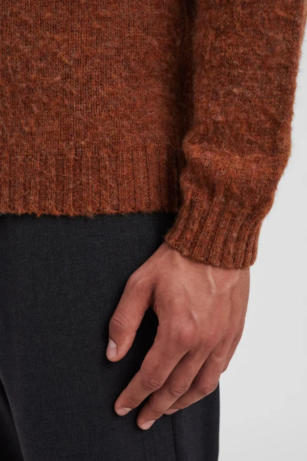 Norse Projects KNITWEAR^Birnir Brushed Lambswool Burnt Orange
