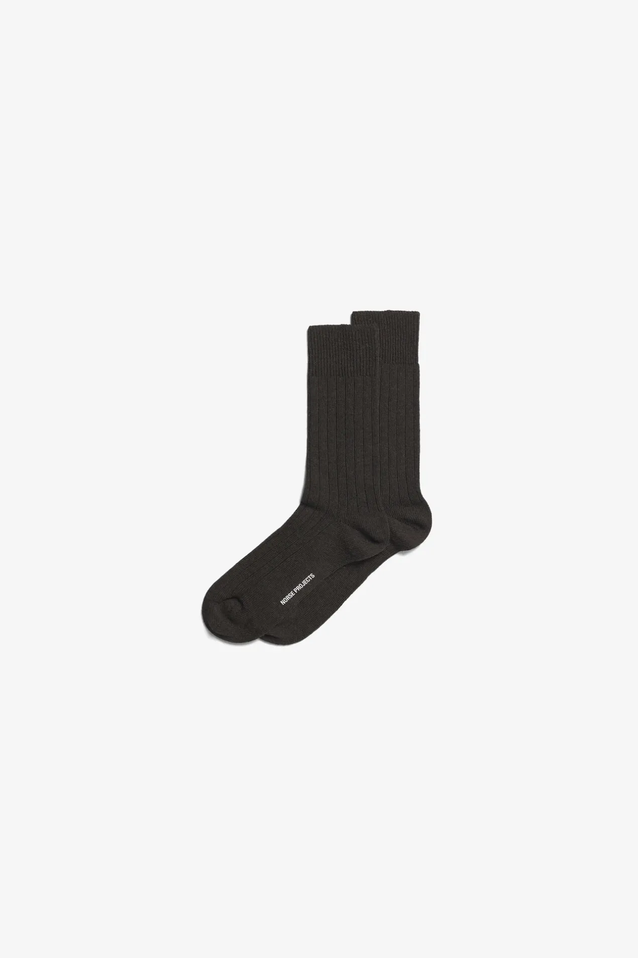 bjarki_cashmere_wool_blend_rib_sock_0.webp Norse Projects ACCESSORIES^Bjarki Cashmere Wool Blend Rib Sock Espresso
