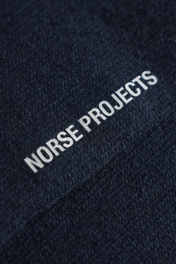 Norse Projects ACCESSORIES^Bjarki Cashmere Wool Blend Rib Sock Dark Navy