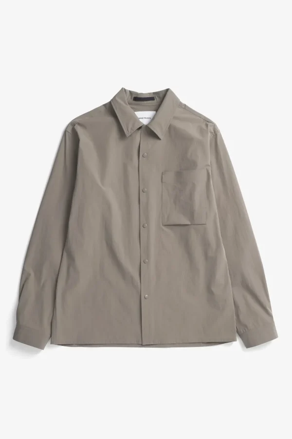 Norse Projects SHIRTING^Carsten Travel Light Shirt LS Concrete Grey