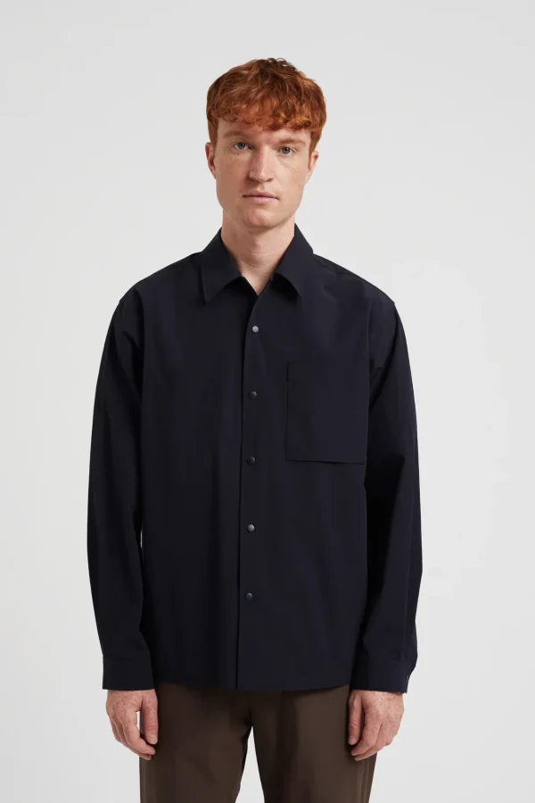 Norse Projects SHIRTING^Carsten Travel Light Shirt LS Dark Navy