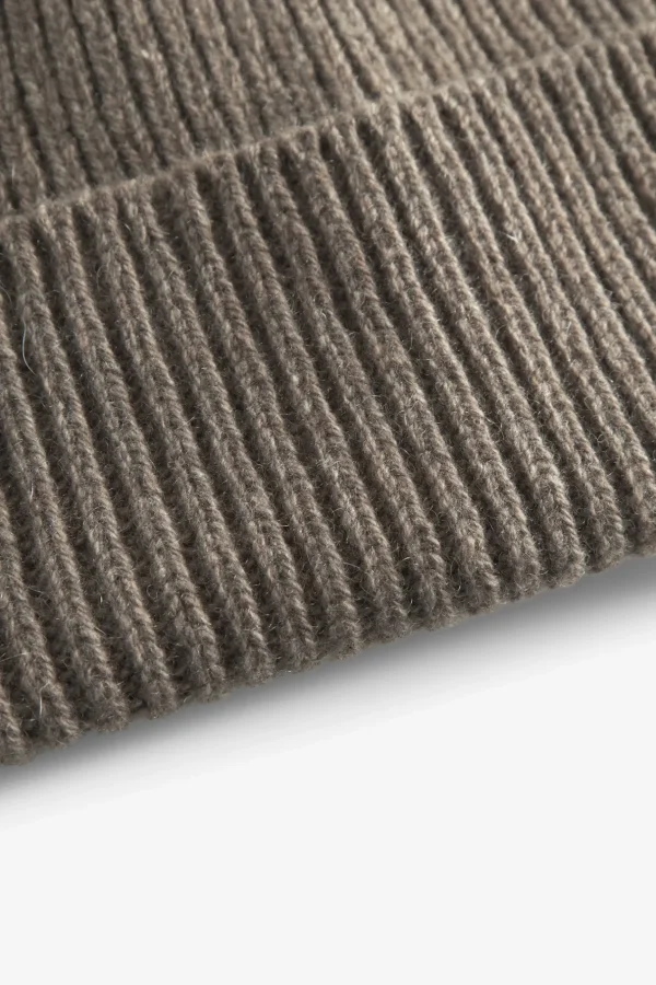 Norse Projects BEANIES^Cashmere Rib Beanie Taupe