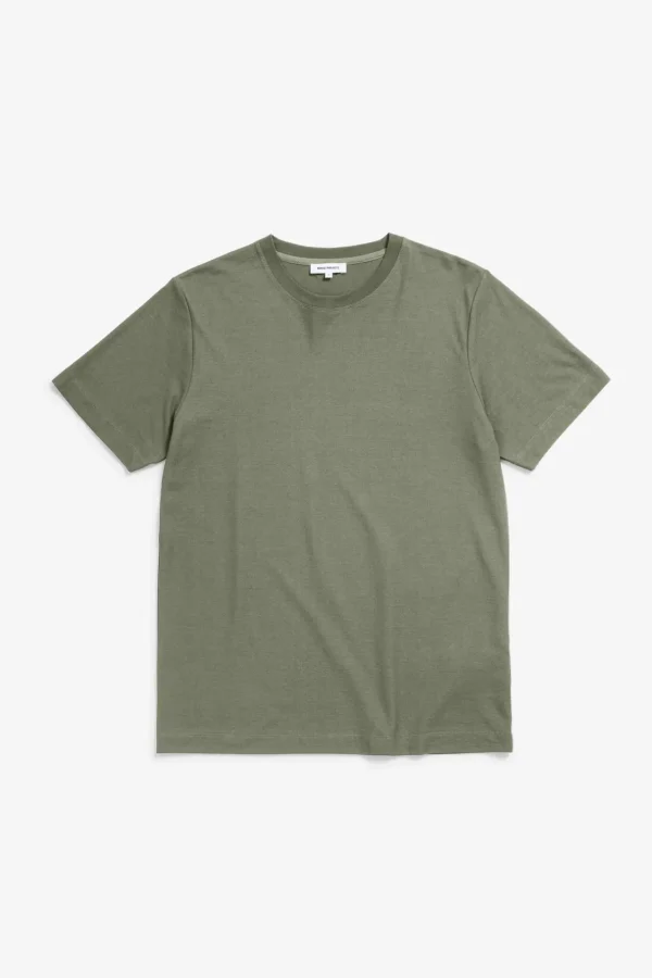 Norse Projects T-SHIRTS^Cotton Crêpe T-shirt Sediment Green