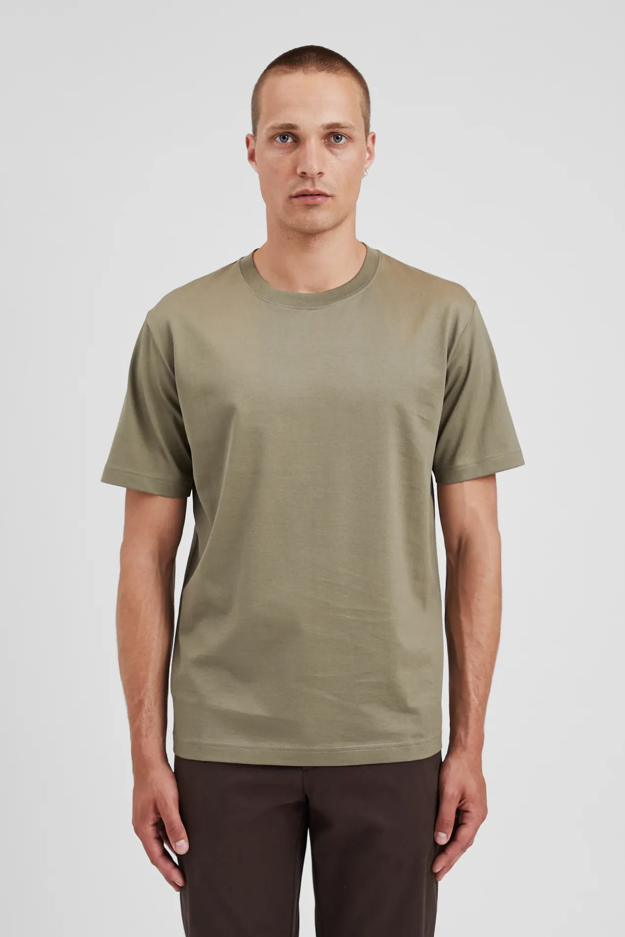 cotton_crpe_tshirt_2.webp Norse Projects T-SHIRTS^Cotton Crêpe T-shirt Sediment Green