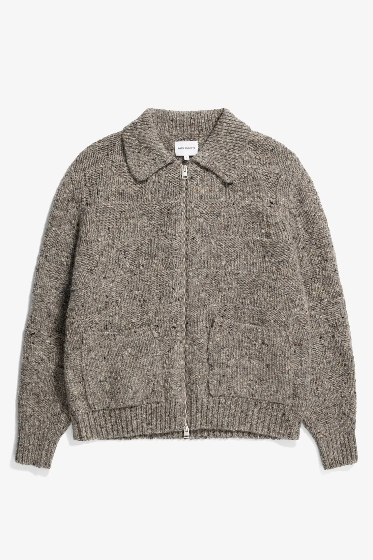 erik_donegal_diamond_jacket_0.webp Norse Projects KNITWEAR^Erik Donegal Diamond Jacket Grey Melange
