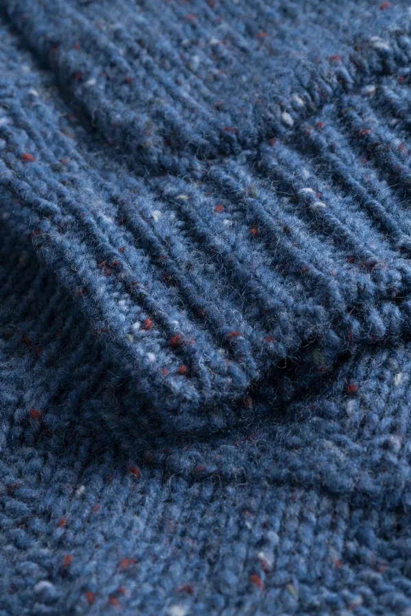 Norse Projects KNITWEAR^Erik Donegal Diamond Jacket Ensign Blue