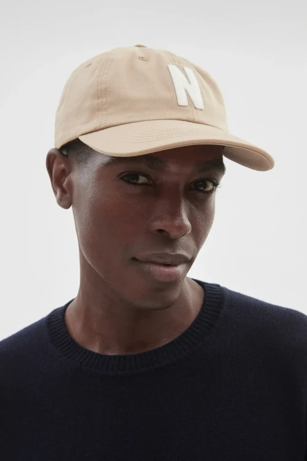 Norse Projects CAPS^Felt N Twill Sports Cap Utility Khaki