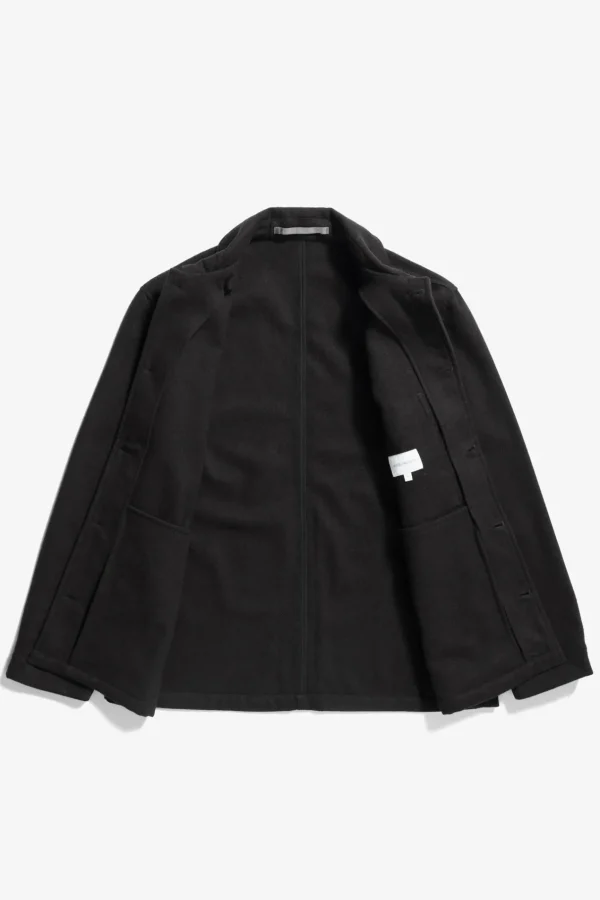 Norse Projects OVERSHIRTS^Folke Wool Overshirt Espresso