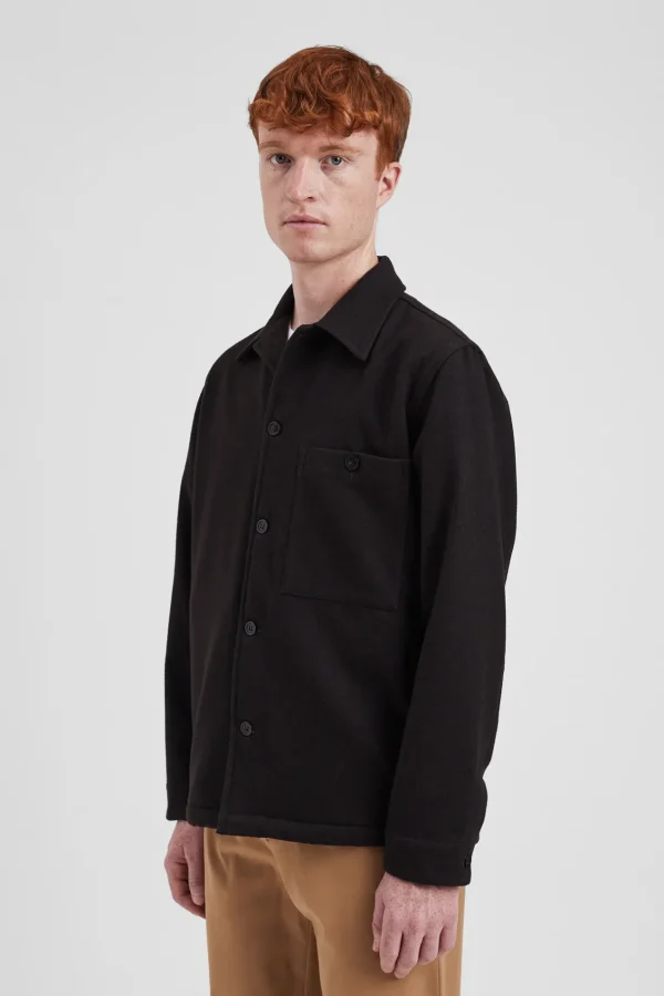 Norse Projects OVERSHIRTS^Folke Wool Overshirt Espresso