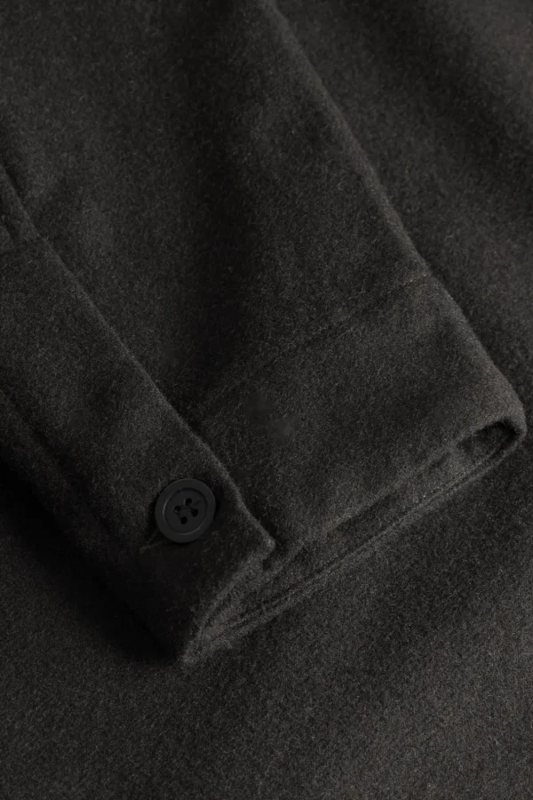 Norse Projects OVERSHIRTS^Folke Wool Overshirt Espresso