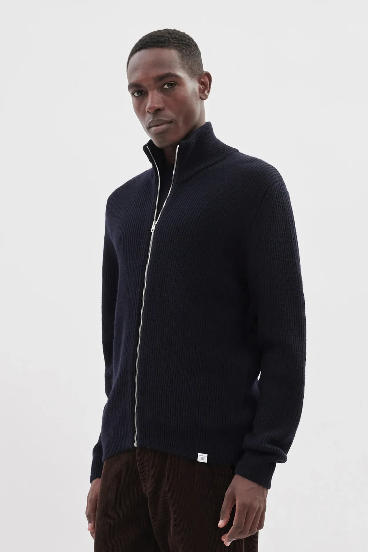 hagen_cotton_wool_jacket_3.webp Norse Projects KNITWEAR^Hagen Cotton Wool Jacket Dark Navy