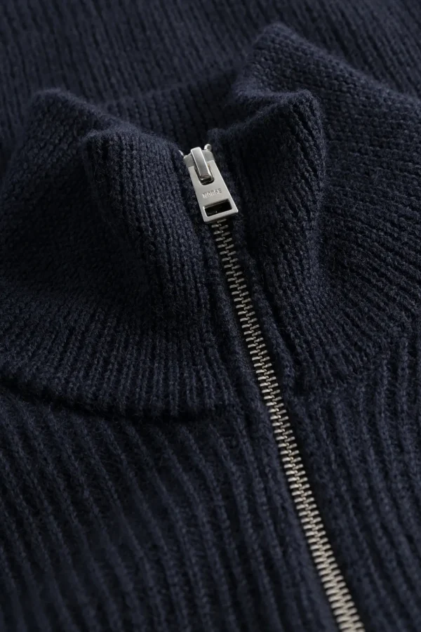 Norse Projects KNITWEAR^Hagen Cotton Wool Jacket Dark Navy