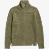 Norse Projects KNITWEAR^Hagen Wool Cotton Rib Full Zip Jacket Sitka Green