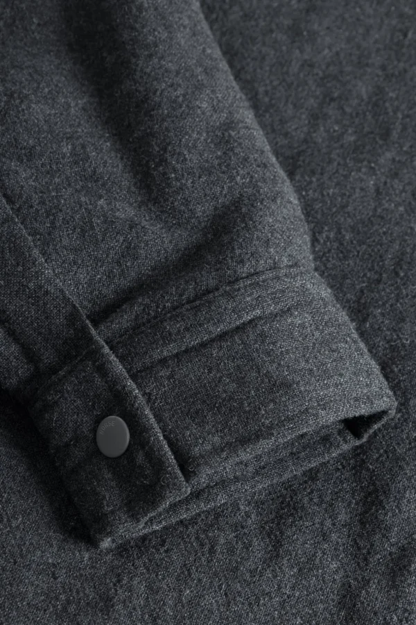 Norse Projects OVERSHIRTS^Hjalmer Insulated Wool Overshirt Charcoal Melange