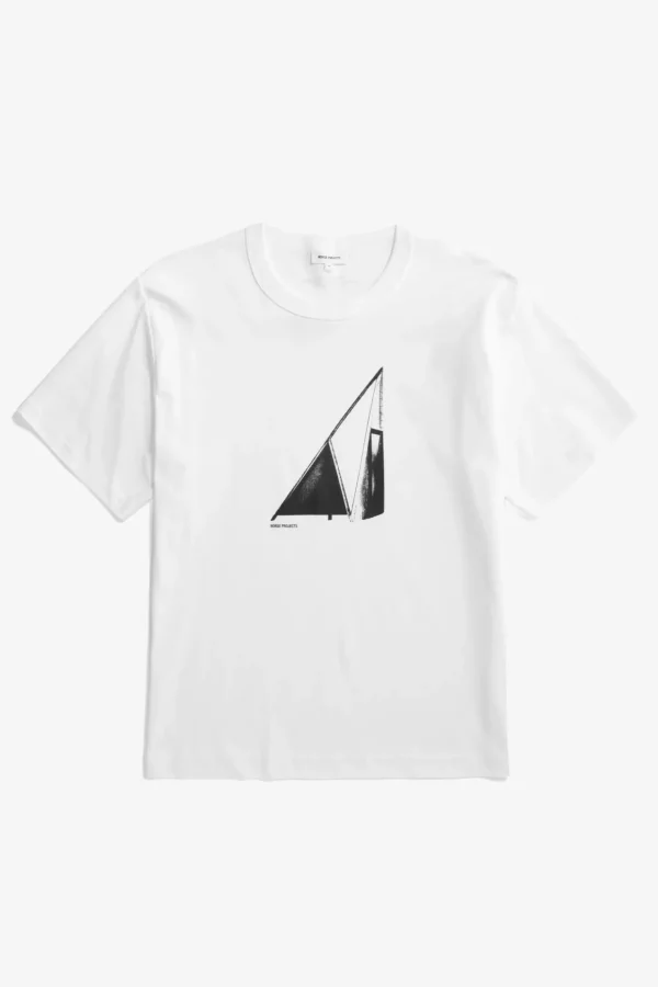 Norse Projects T-SHIRTS^Holger Organic Interlock Hide Print T-Shirt White