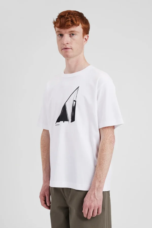 Norse Projects T-SHIRTS^Holger Organic Interlock Hide Print T-Shirt White
