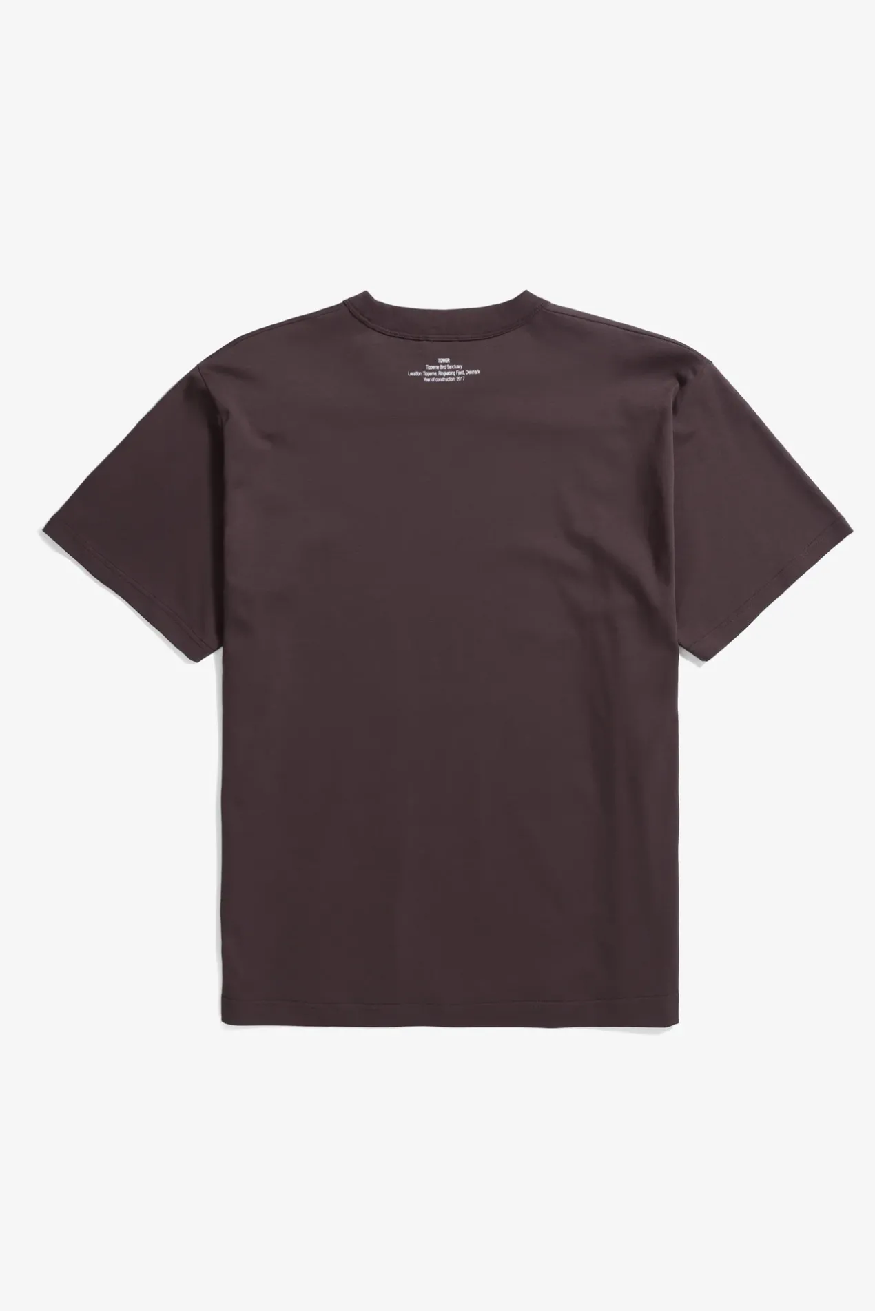 holger_organic_interlock_tower_print_tshirt_1.webp Norse Projects T-SHIRTS^Holger Organic Interlock Tower Print T-Shirt Wine Red