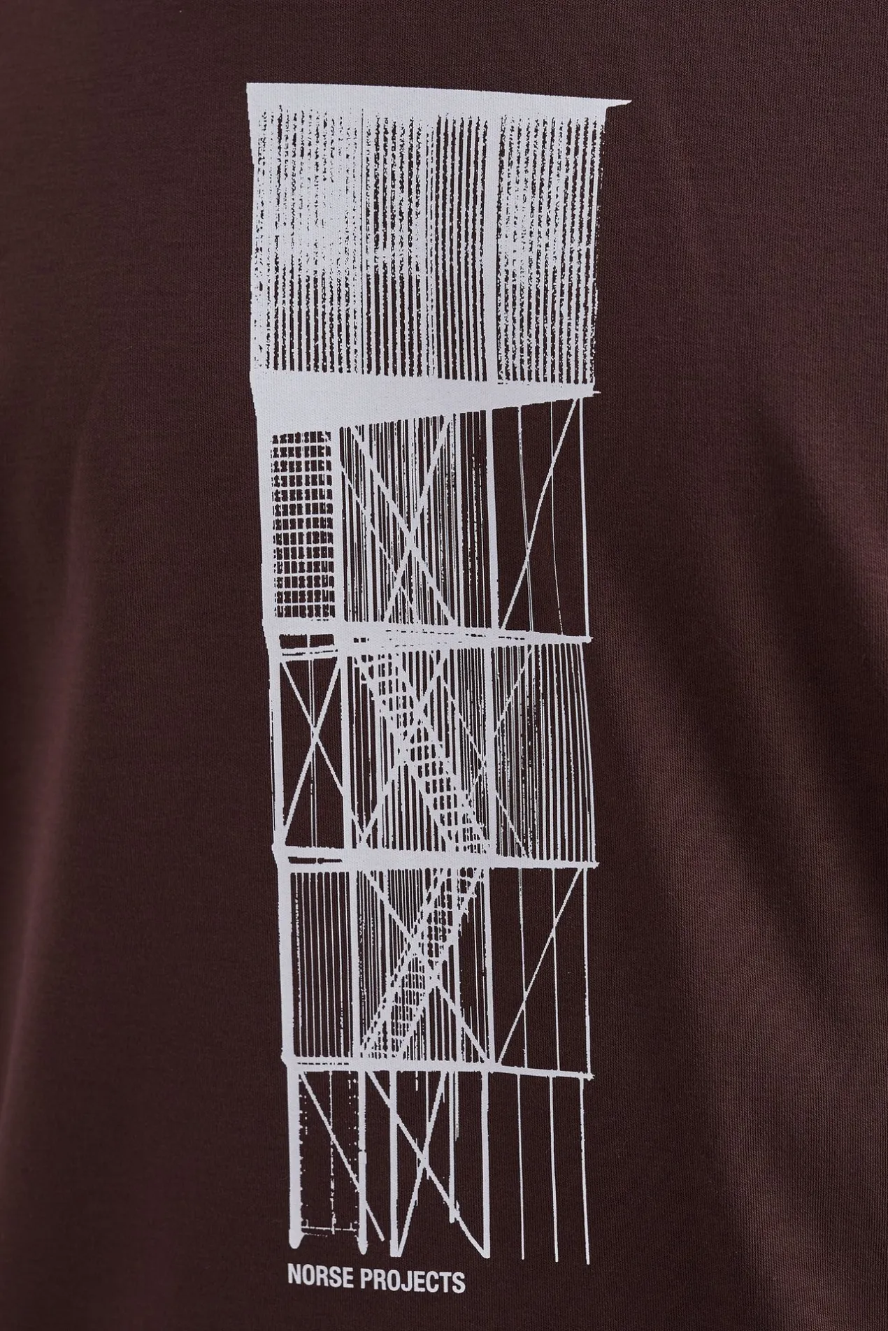 holger_organic_interlock_tower_print_tshirt_4.webp Norse Projects T-SHIRTS^Holger Organic Interlock Tower Print T-Shirt Wine Red