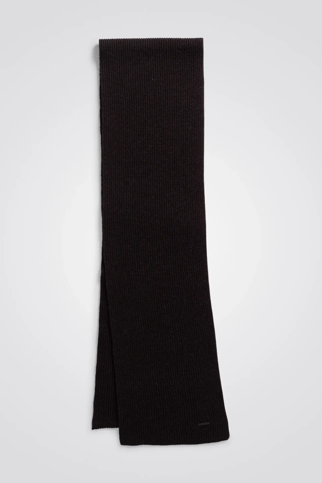 jannik_merino_rib_scarf_1-1.webp Norse Projects ACCESSORIES^Jannik Merino Rib Scarf Black