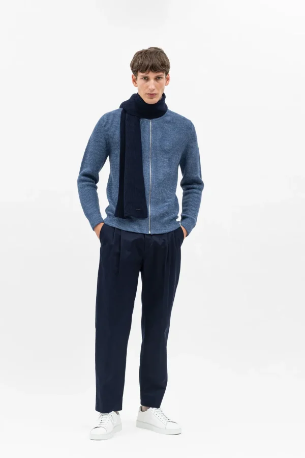 Norse Projects ACCESSORIES^Jannik Merino Rib Scarf Dark Navy