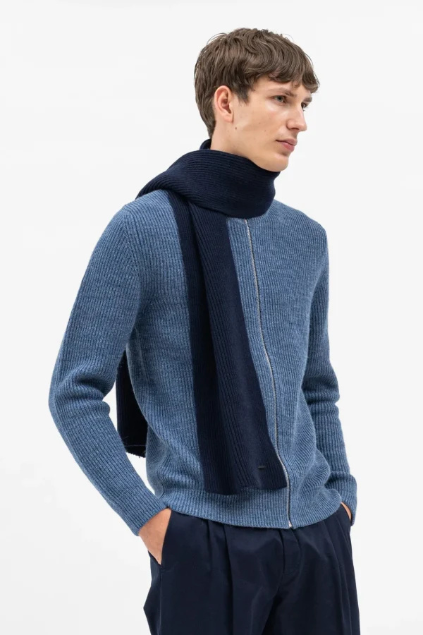 Norse Projects ACCESSORIES^Jannik Merino Rib Scarf Dark Navy