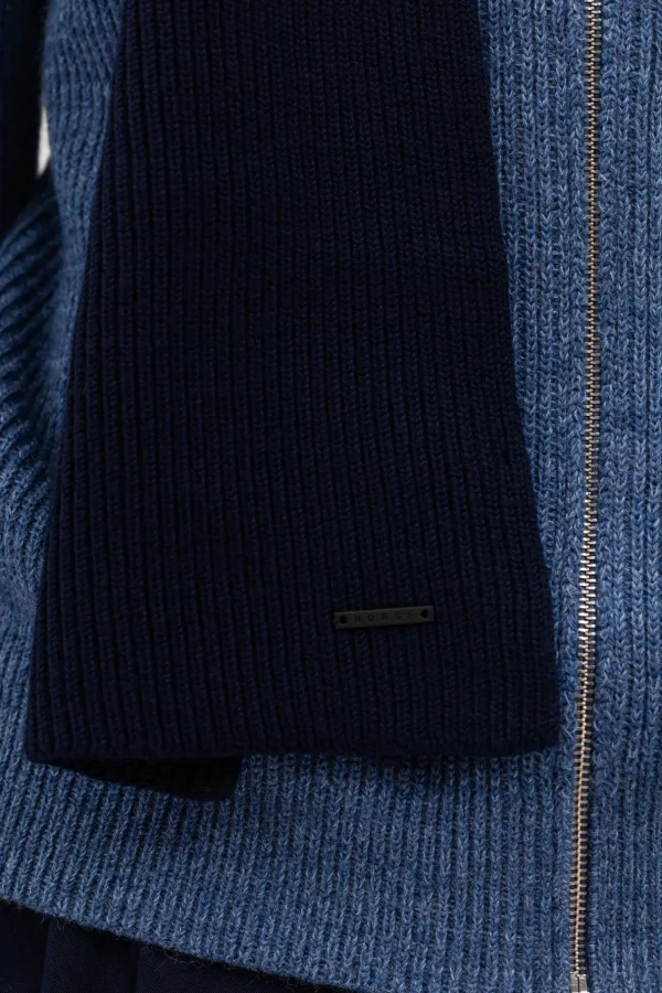 Norse Projects ACCESSORIES^Jannik Merino Rib Scarf Dark Navy