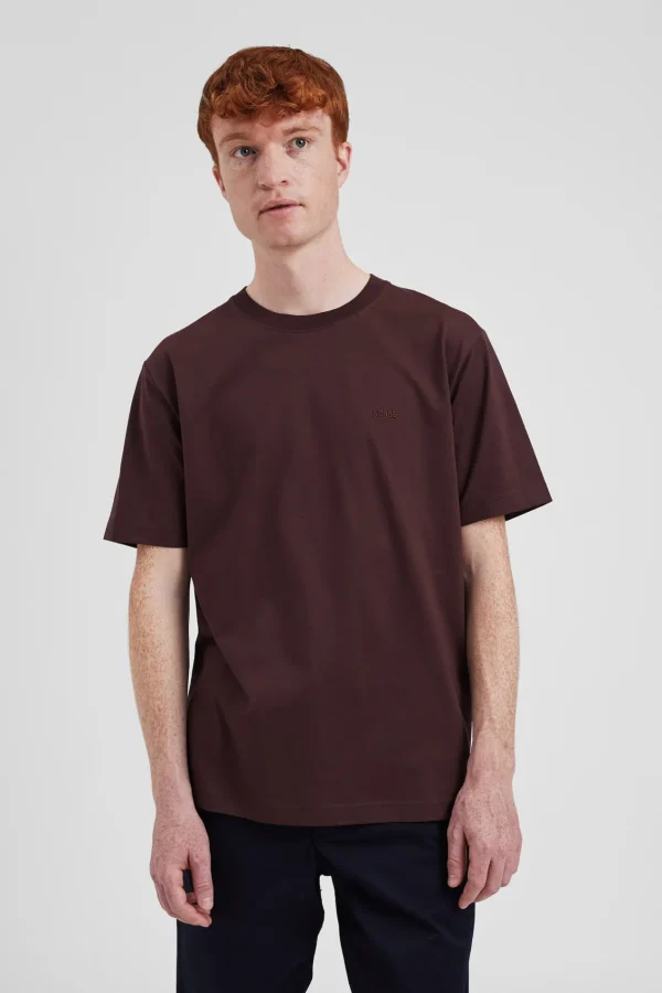Norse Projects T-SHIRTS^Johannes Organic NORSE Logo T-shirt Wine Red
