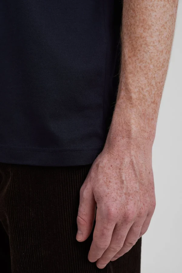 Norse Projects T-SHIRTS^Johannes Organic NORSE Logo T-shirt Dark Navy