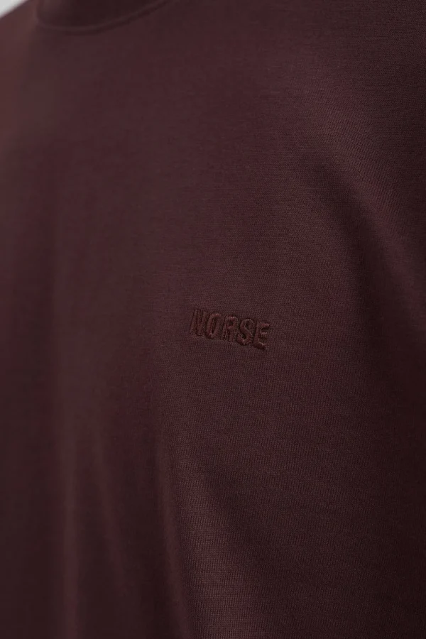 Norse Projects T-SHIRTS^Johannes Organic NORSE Logo T-shirt Wine Red