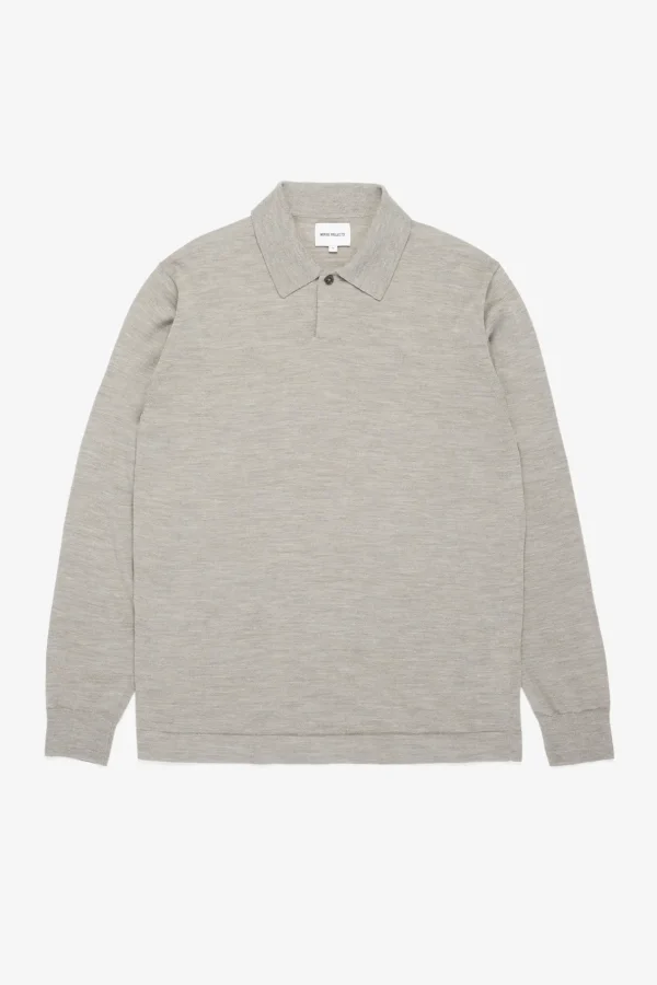 Norse Projects KNITWEAR^Jon Tech Merino LS Polo Sand