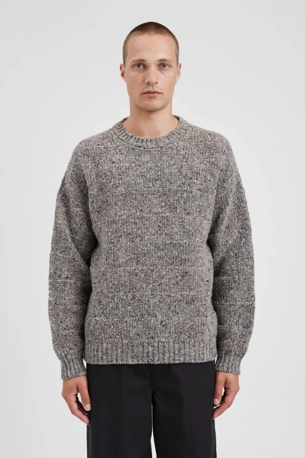 Norse Projects KNITWEAR^Jonas Donegal Diamond Sweater Grey Melange