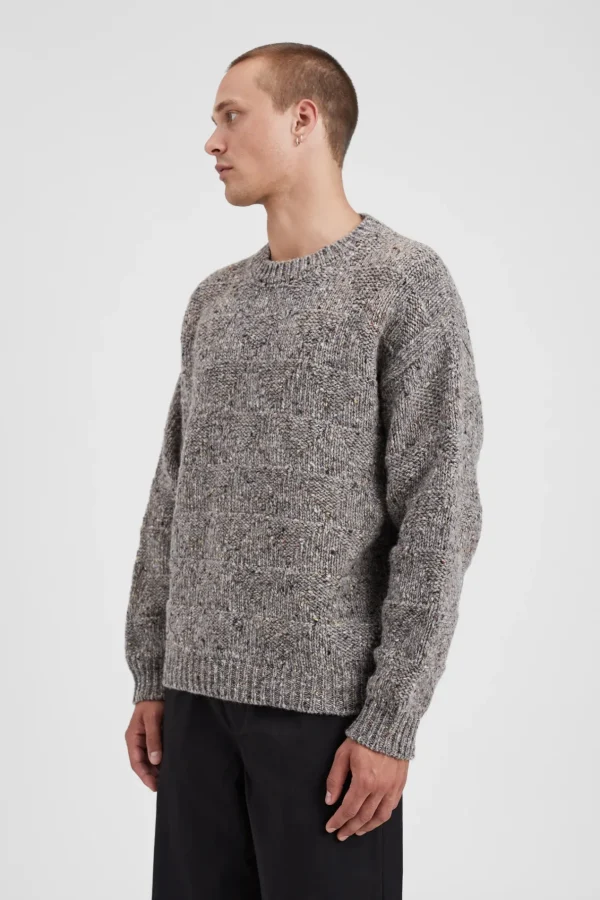 Norse Projects KNITWEAR^Jonas Donegal Diamond Sweater Grey Melange