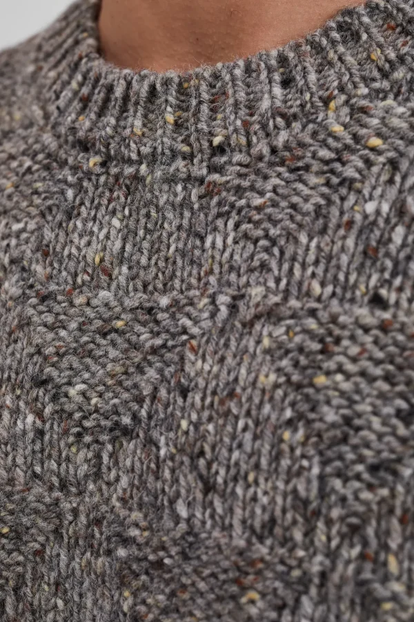 Norse Projects KNITWEAR^Jonas Donegal Diamond Sweater Grey Melange
