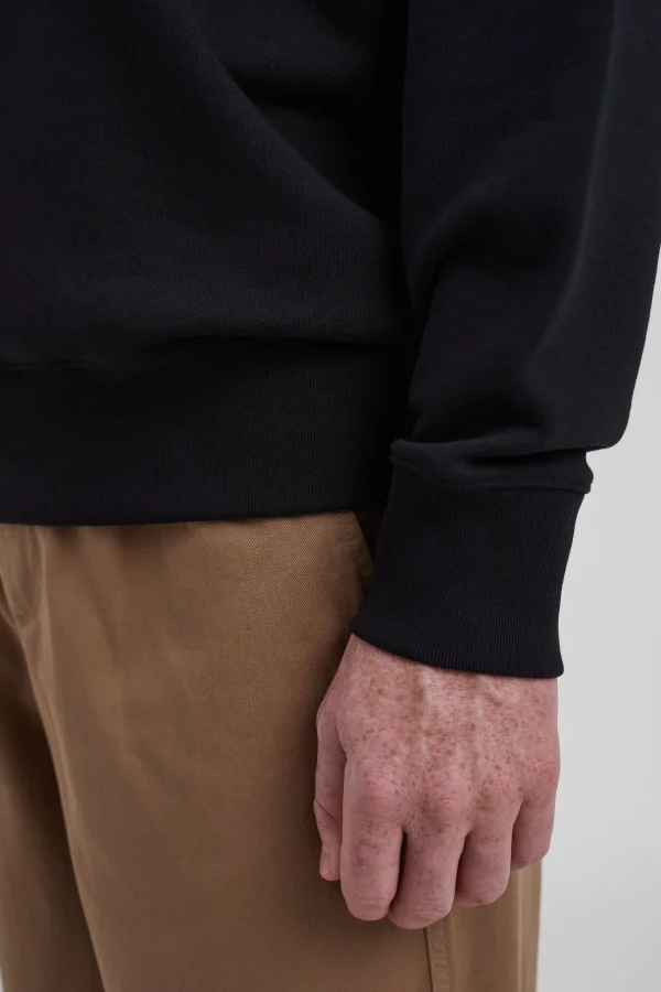 Norse Projects SWEATSHIRTS^Ketel Relaxed Organic NORSE Logo Half Zip Black