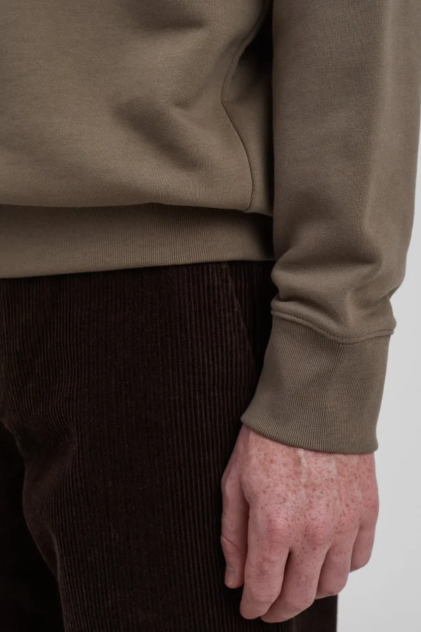 Norse Projects SWEATSHIRTS^Ketel Relaxed Organic NORSE Logo Half Zip Sediment Green