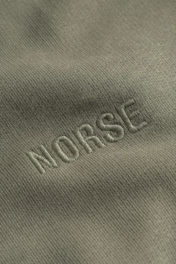 Norse Projects SWEATSHIRTS^Ketel Relaxed Organic NORSE Logo Half Zip Sediment Green