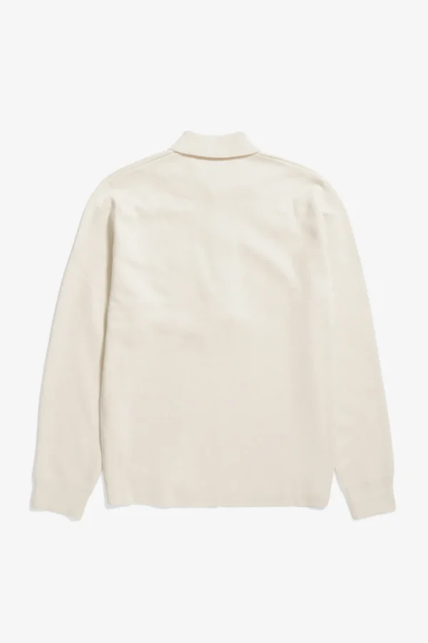 Norse Projects KNITWEAR^Kian Merino Cotton Milano Polo Enamel White
