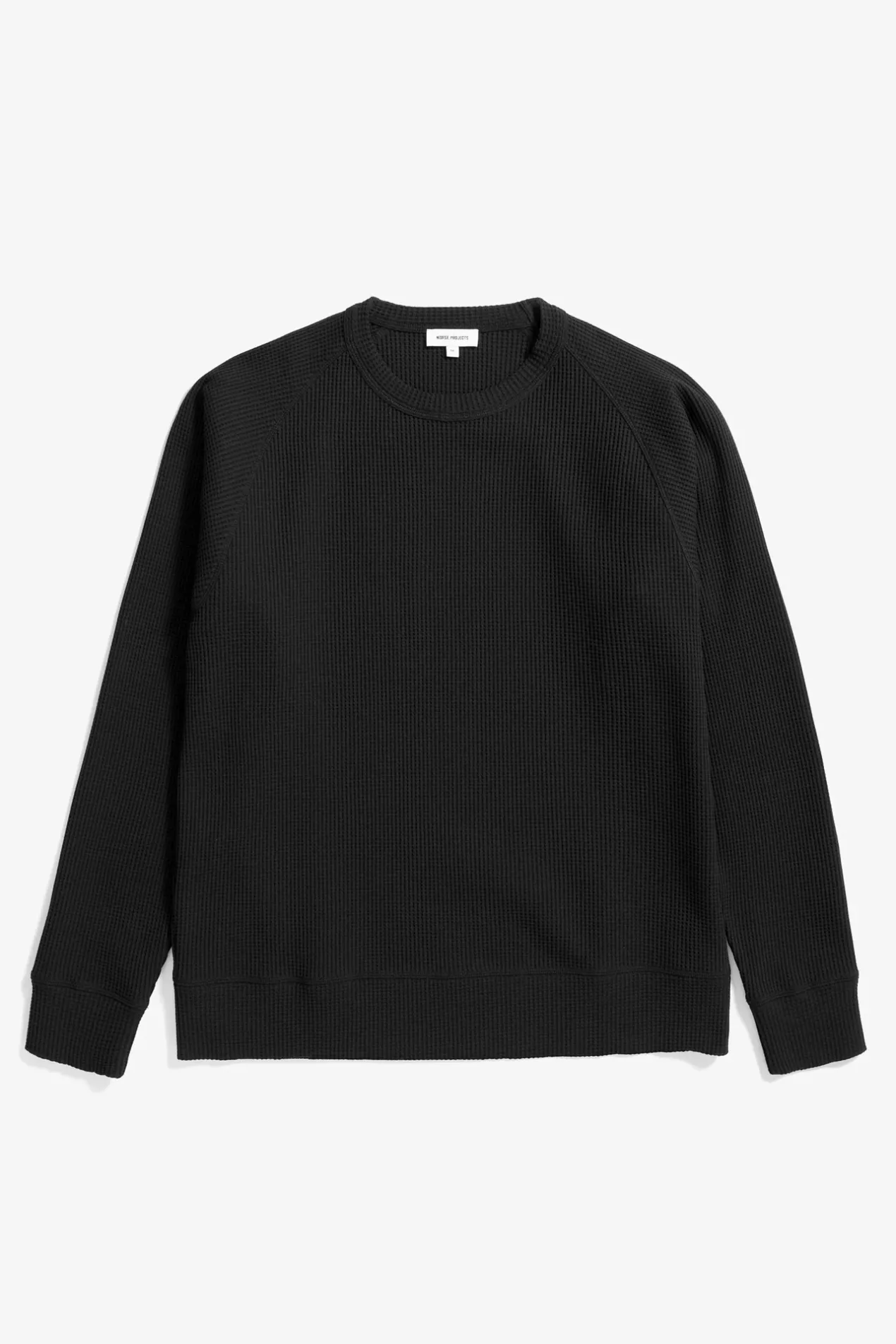 kristian_relaxed_tech_waffle_sweater_0-1.webp Norse Projects SWEATSHIRTS^Kristian Relaxed Tech Waffle Sweater Black
