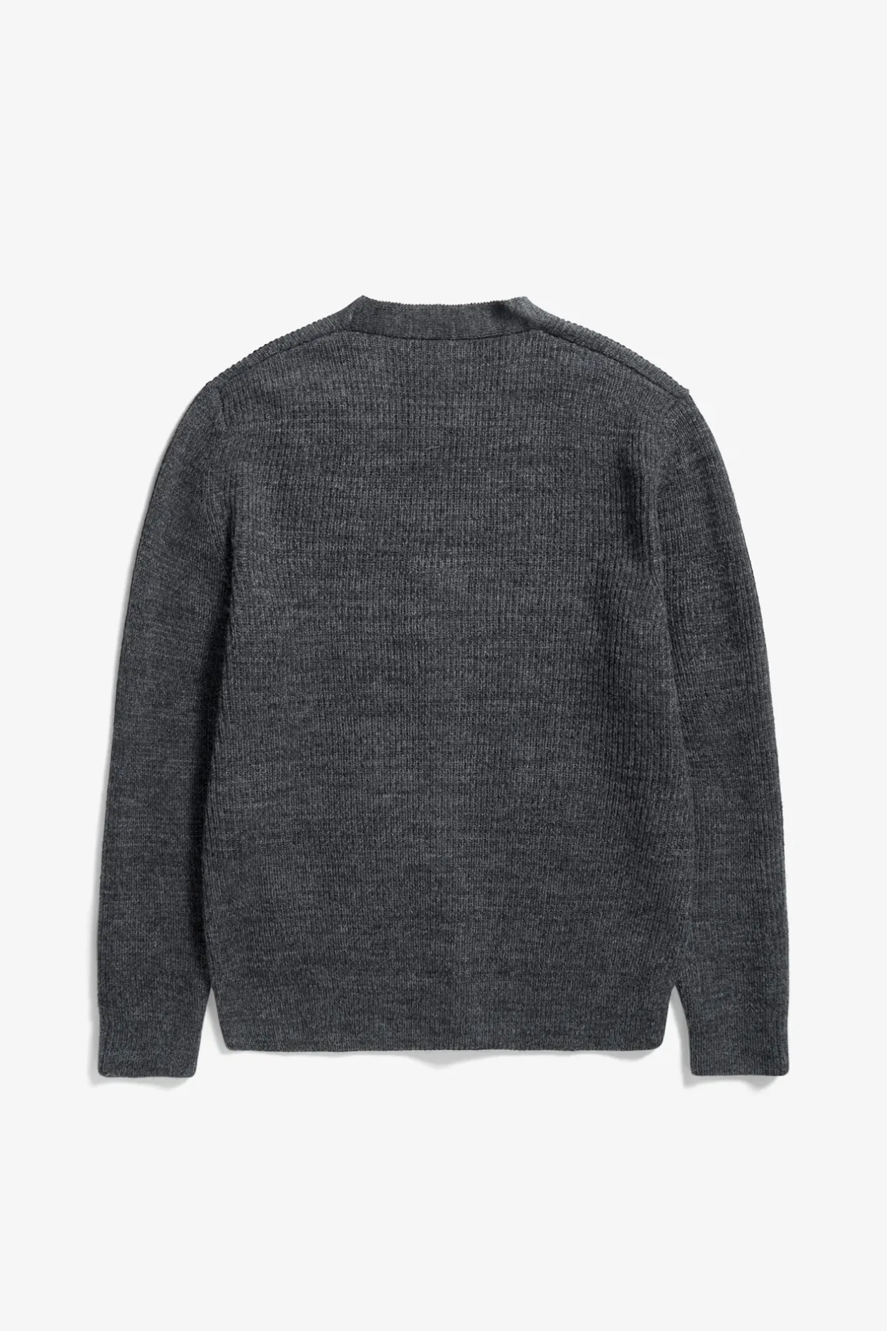 loki_wool_cotton_rib_cardigan_1.webp Norse Projects KNITWEAR^Loki Wool Cotton Rib Cardigan Dark Grey Melange