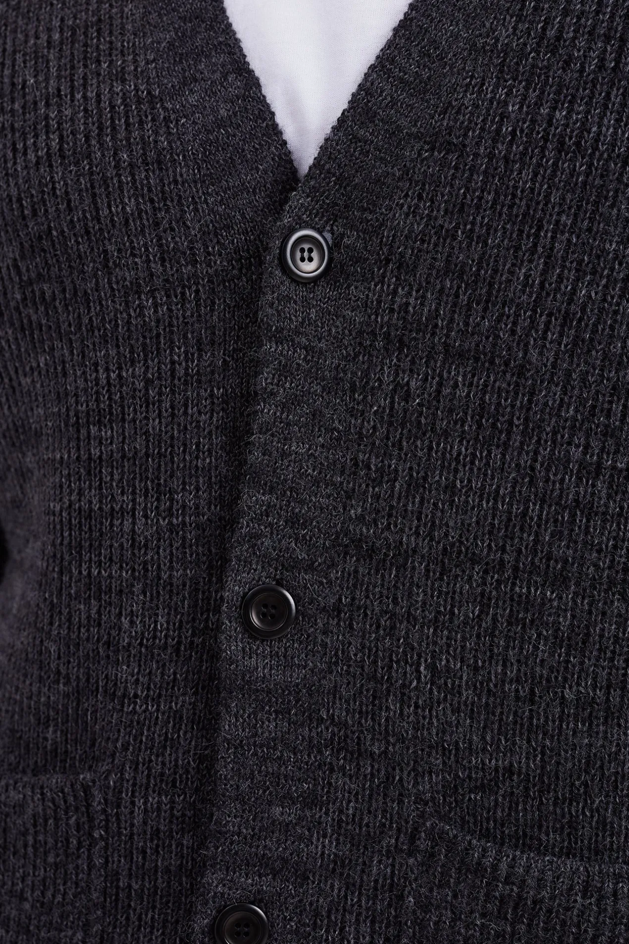 loki_wool_cotton_rib_cardigan_4.webp Norse Projects KNITWEAR^Loki Wool Cotton Rib Cardigan Dark Grey Melange