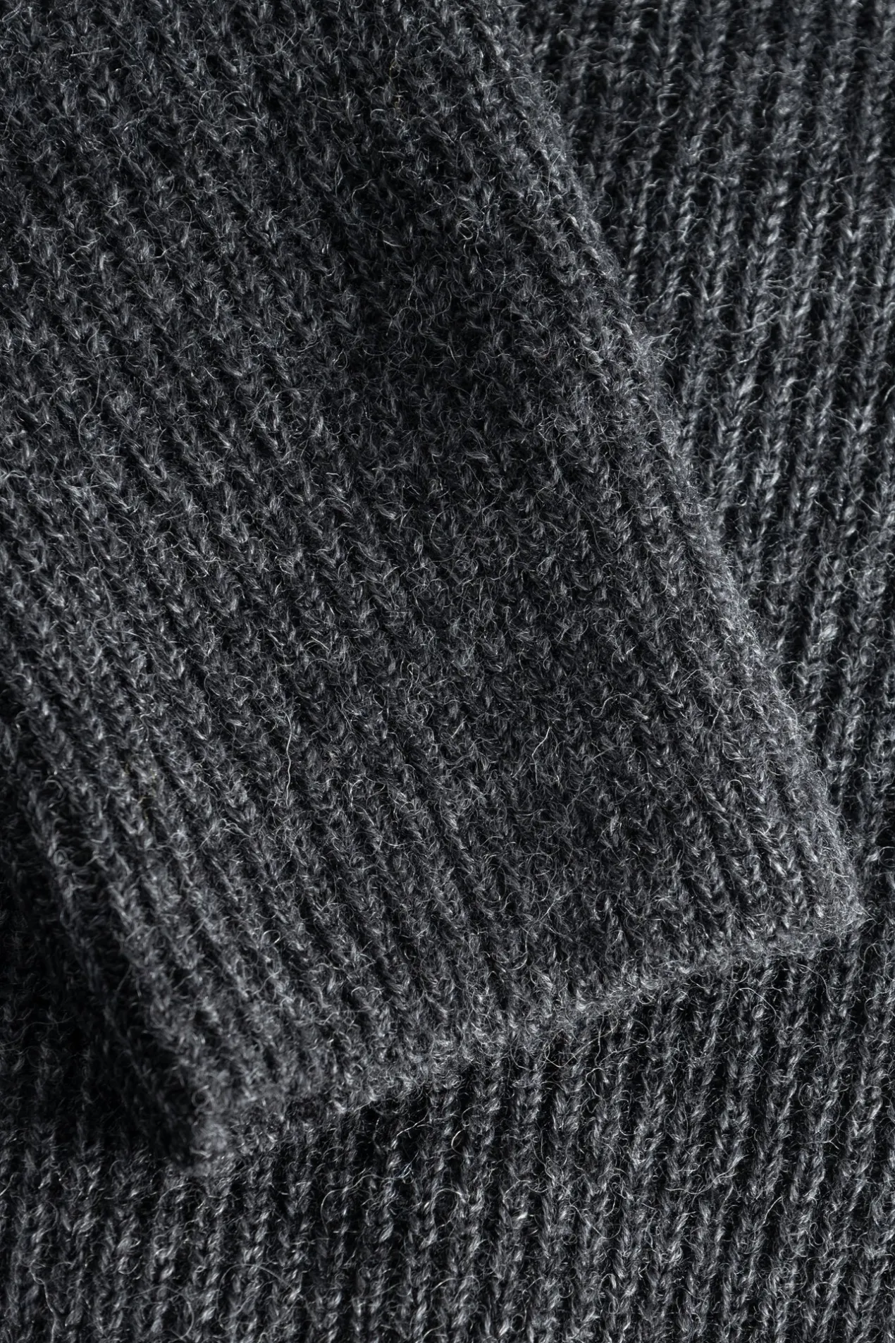 loki_wool_cotton_rib_cardigan_7.webp Norse Projects KNITWEAR^Loki Wool Cotton Rib Cardigan Dark Grey Melange